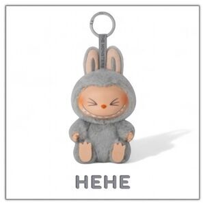 Pop Mart The Monsters Labubu Have A Seat Vinyl Plush Face Pendant - Hehe